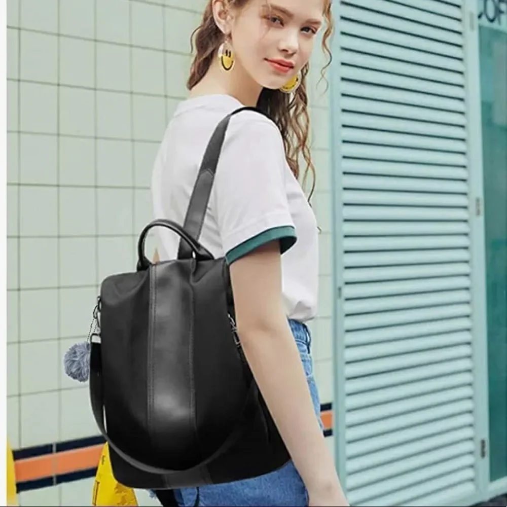 YaLuxe black nylon backpack.